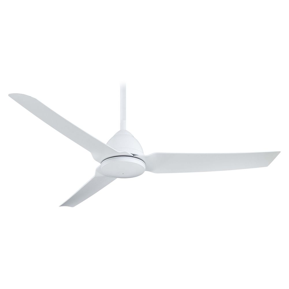 54 Inch Modern Ceiling Fan Without Light In White Finish F753