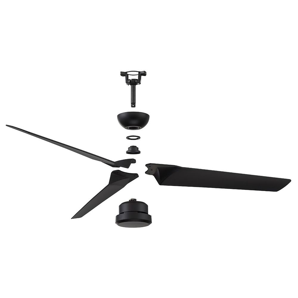 Modern Forms Matte Black 52 Inch Smart Ceiling Fan Fr W1910 52