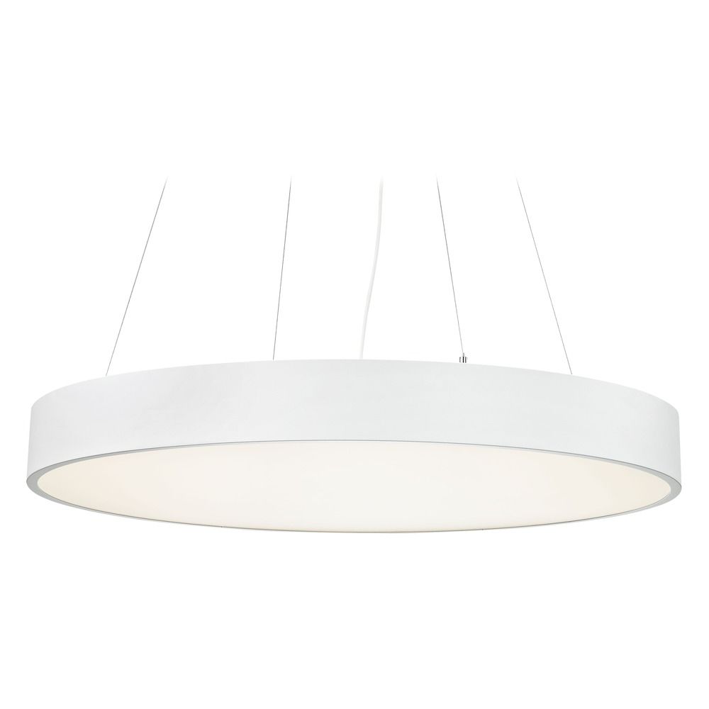 35 88 Diameter Modern White Led Drum Pendant Light 3000k 9500 Image