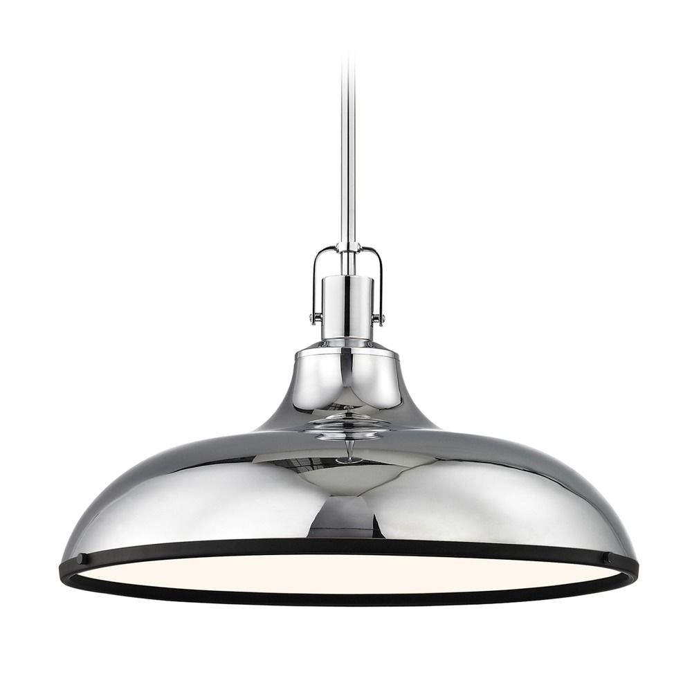 Nautical Large Pendant Light Chrome with 18.38-Inch Wide ...