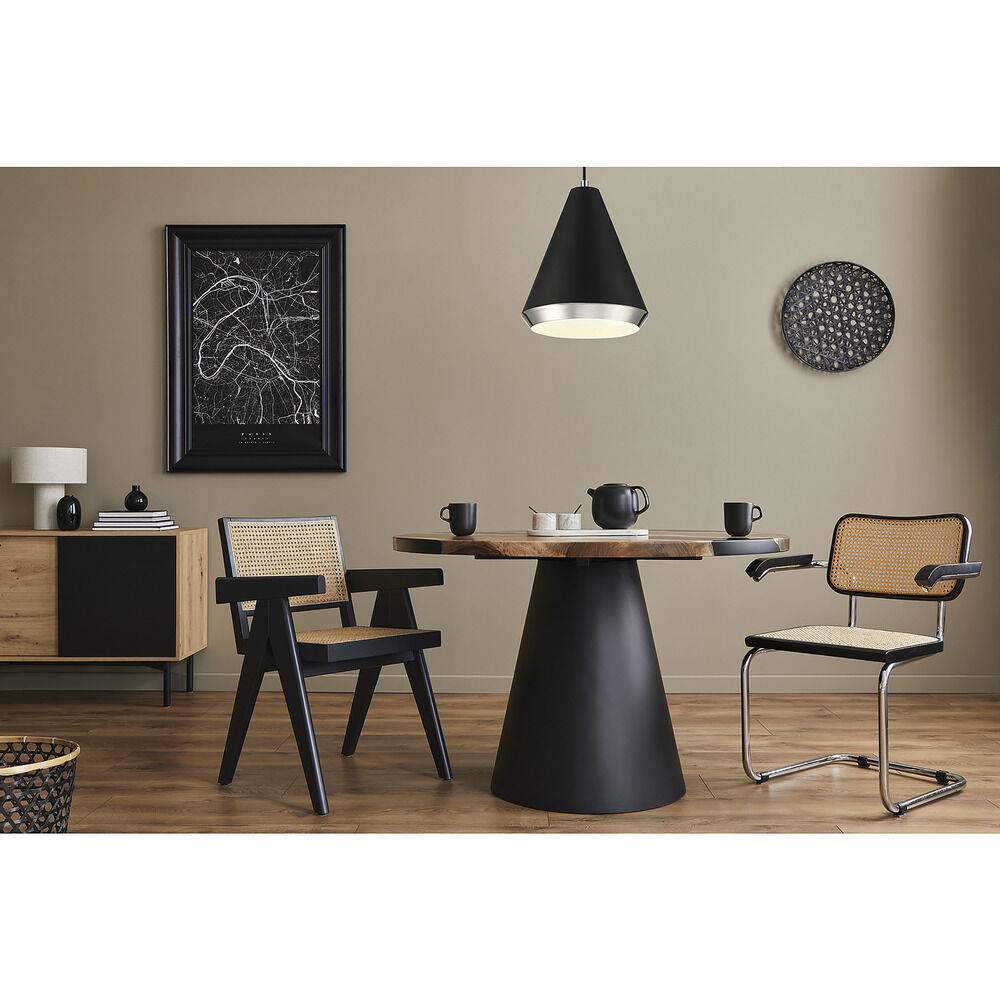 10-Inch Mini Pendant in Black & Polished Nickel by Meridian | M70122MBKPN | Destination Lighting 10-Inch Mini Pendant in Black & Polished Nickel by Meridian | M70122MBKPN | Destination Lighting