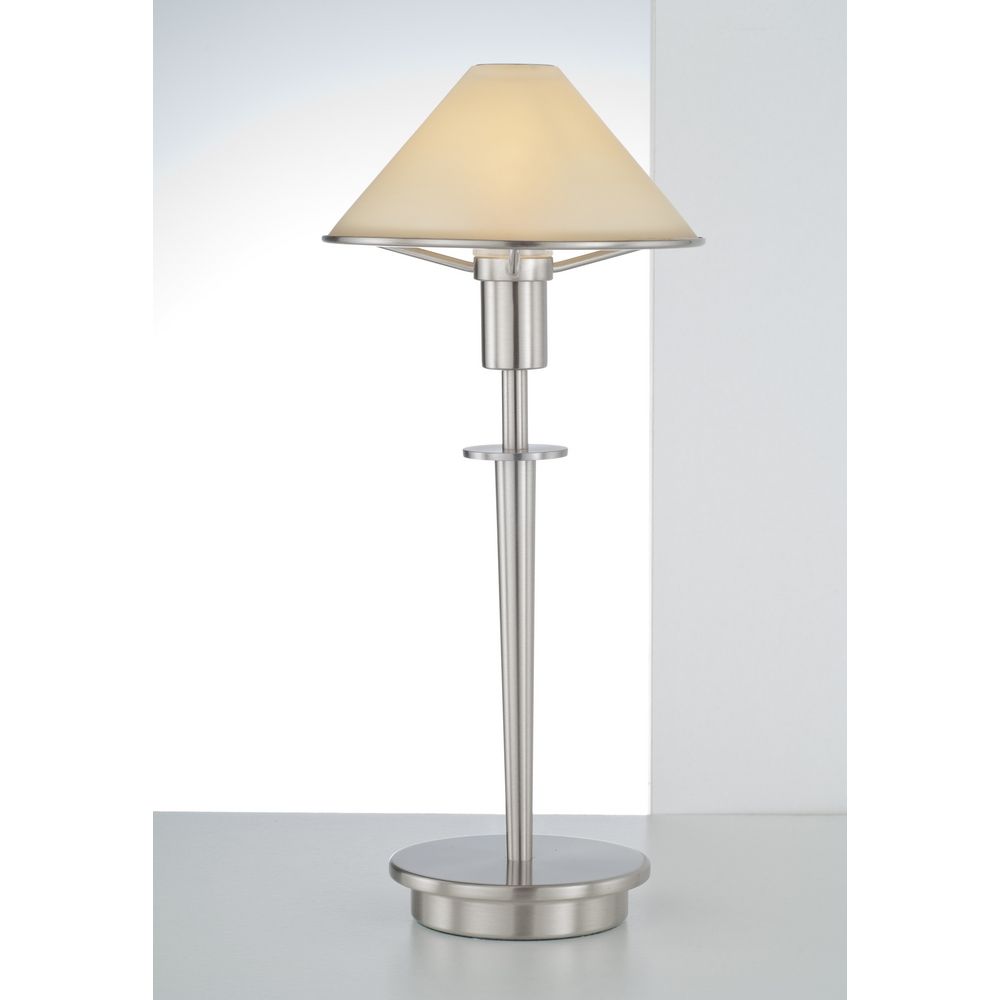Holtkoetter Modern Table Lamp With Alabaster Glass In Satin Nickel Finish At Destination Lighting
