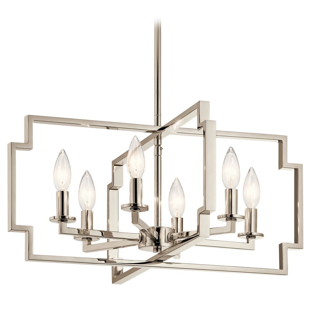 Art Deco Chandelier Polished Nickel Downtown By Kichler Lighting At Destination Art Deco Chandelier Polished Nickel Downtown By Kichler Lighting At Destination