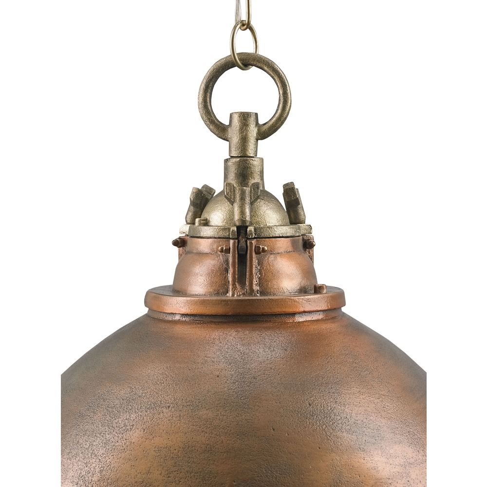 Farmhouse Pendant Light Copper/Antique by Currey Company Lighting | 9857 | Lighting