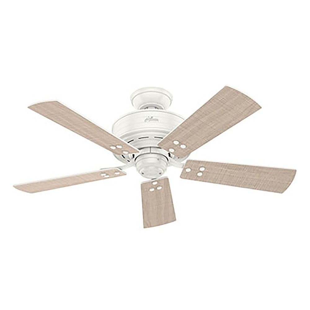 Hunter 44 Inch Fresh White Led Ceiling Fan With Light With Hand Held Remote At Destination Lighting