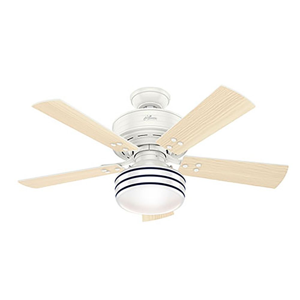 Hunter 44 Inch Fresh White Led Ceiling Fan With Light With Hand Held Remote At Destination Lighting
