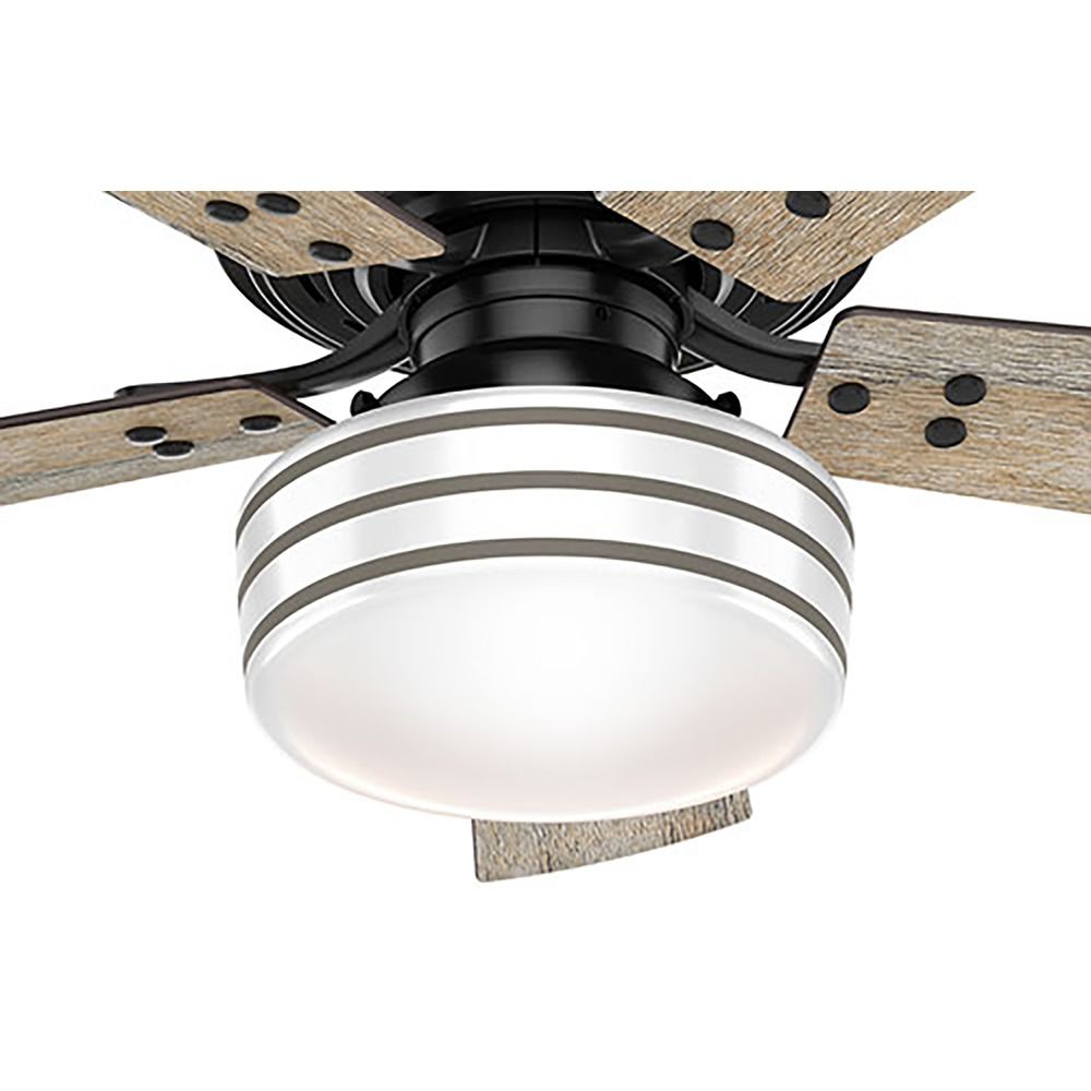 Details about   Hunter Fan 44 in Casual Matte Black Outdoor Ceiling Fan w 6 Blades Wall Control 