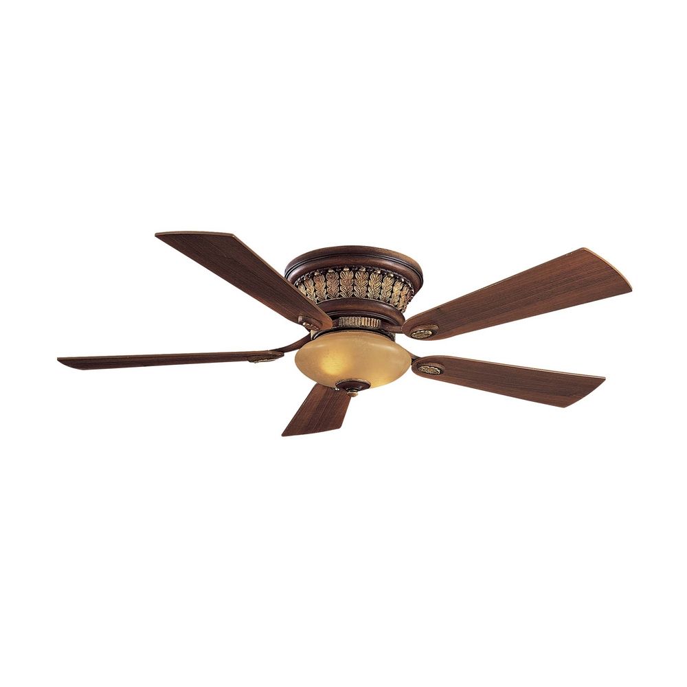 52 Inch Ceiling Fan With Light In Belcaro Walnut Finish F544 Bcw