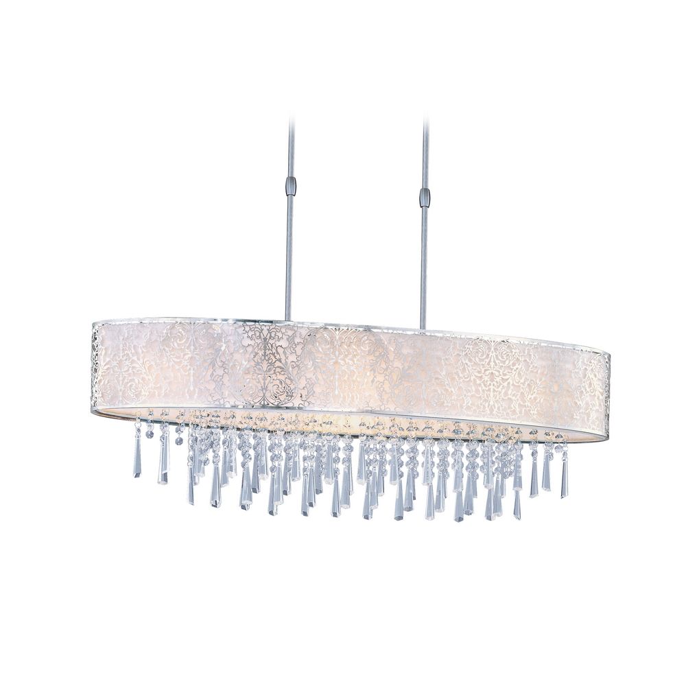 Maxim Lighting Rapture Satin Nickel Pendant Light With Oval Shade Product Image