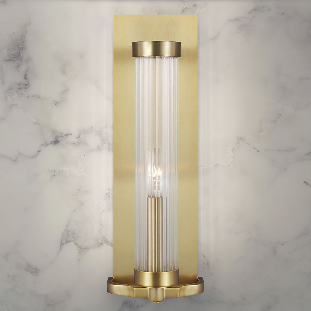 Alexa Hampton Demi 16-Inch Tall Burnished Brass Sconce by Visual Comfort  Studio at Destination Lighting