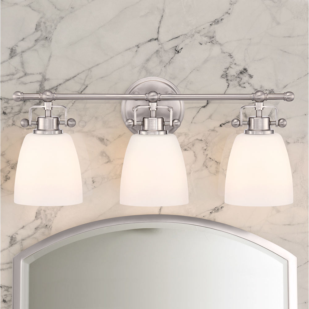 Quoizel Bower Brushed Nickel Bathroom Light Bwr8603bn