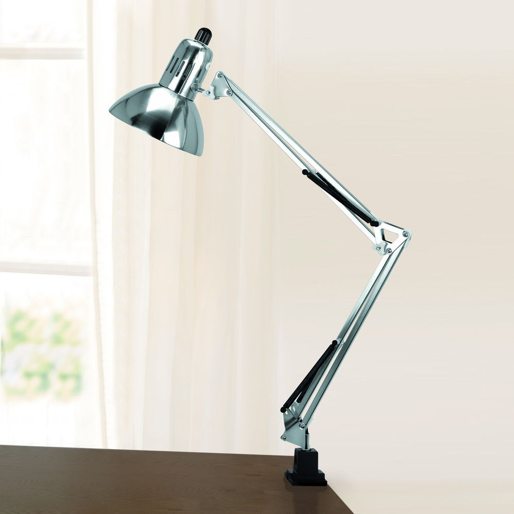 swing arm desk lamp with metal clamp