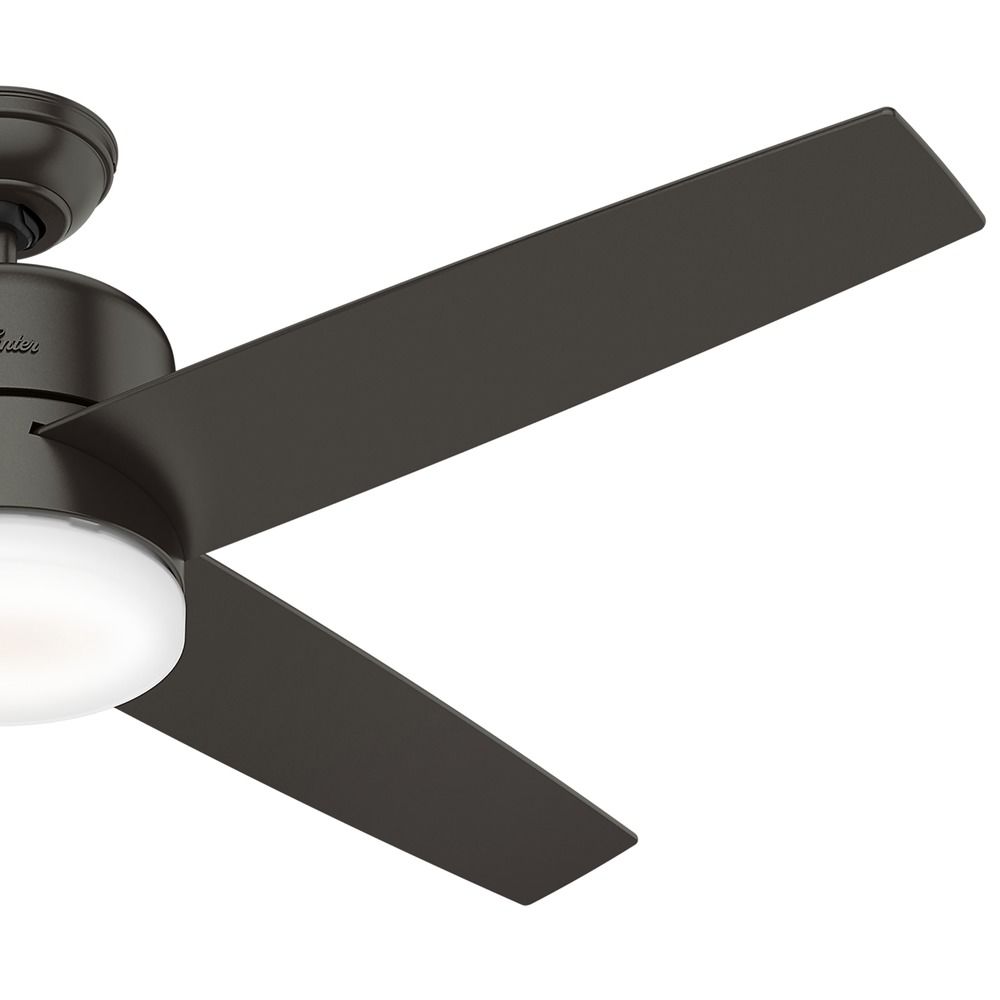 Hunter 54 Inch Le Bronze Led Ceiling Fan With Light Hand 54 Inch Le Bronze Led Ceiling Fan