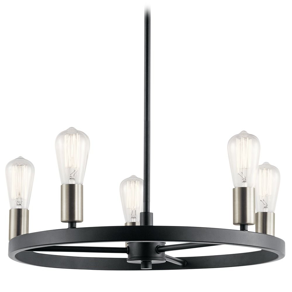 Transitional Chandelier Black Brooklyn By Kichler Lighting Kichler Lighting Transitional Chandelier Black Brooklyn By 44195mbk Hover Or To Zoom