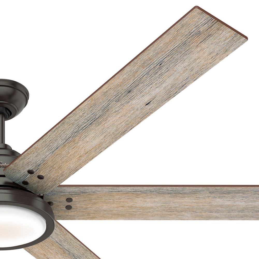 Hunter 70 Inch Noble Bronze Led Ceiling Fan With Light And Wall Control At Destination Lighting