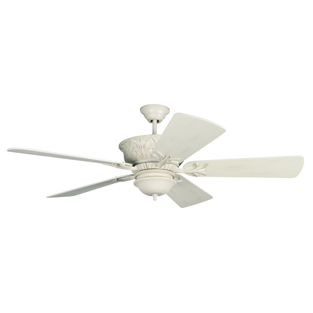 Craftmade Lighting Pavilion Antique White Distressed Ceiling Fan Craftmade Lighting Pavilion Antique White Distressed Ceiling Fan With Light K11247