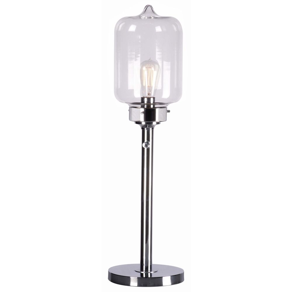 Mid Century Modern Table Lamp Chrome Casey By Kenroy Home 32407ch Image