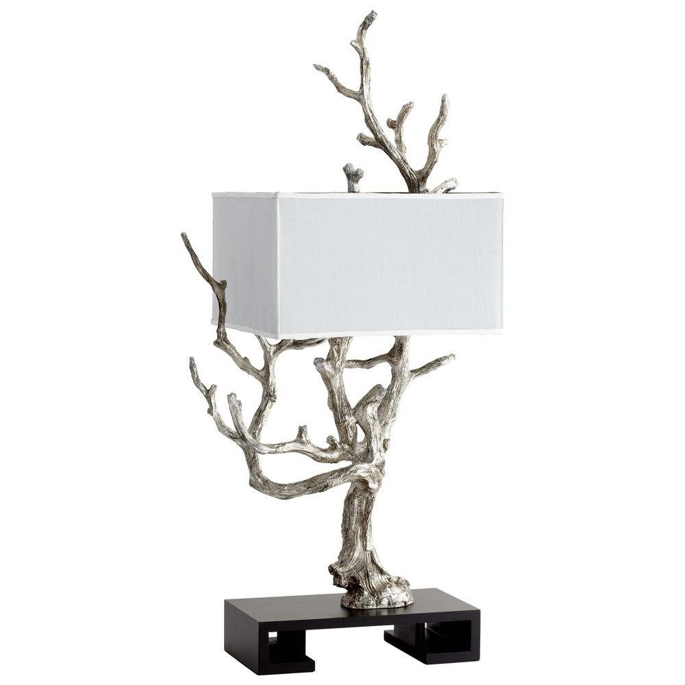 Cyan Design Mesquite Mystic Silver Table Lamp With Rectangle Shade Cyan Design Mesquite Mystic Silver Table Lamp With Rectangle Shade