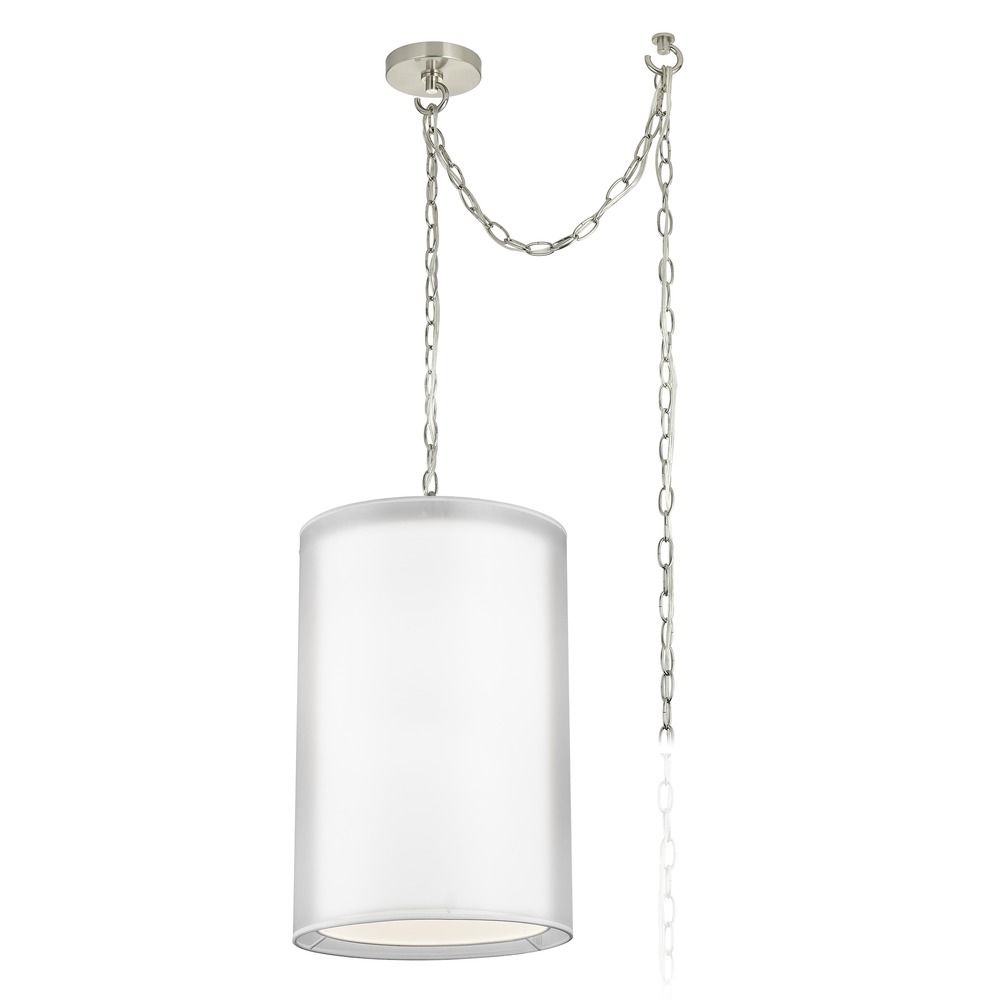 Modern Swag Light In Satin Nickel Finish 1835 09 Destination Modern Swag Light In Satin Nickel Finish