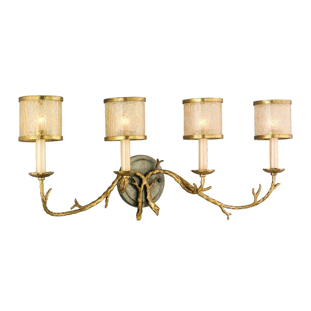 Corbett Lighting Parc Royale Gold And Silver Leaf Bathroom Light