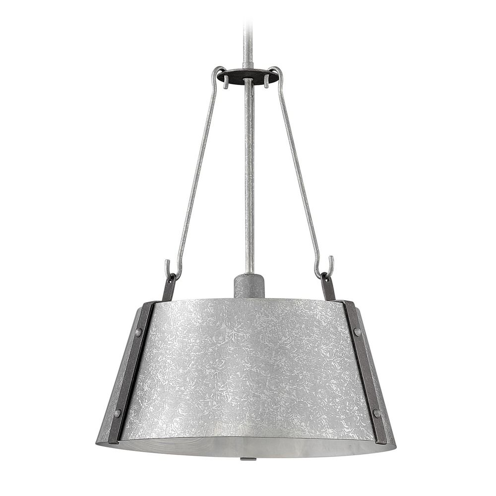 Industrial Galvanized Pendant Light by Hinkley 3394GV Destination Lighting