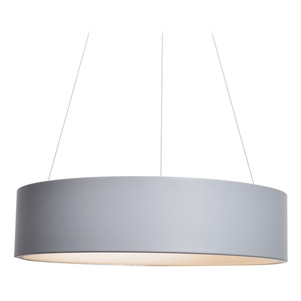 Access Lighting Radiant Gray Led Pendant Light With Drum Shade Gray Led Pendant Light With Drum Shade
