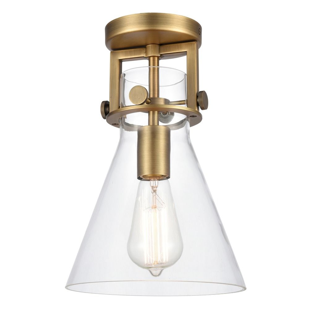 Innovations Lighting Newton Brushed Brass SemiFlushmount Light 411