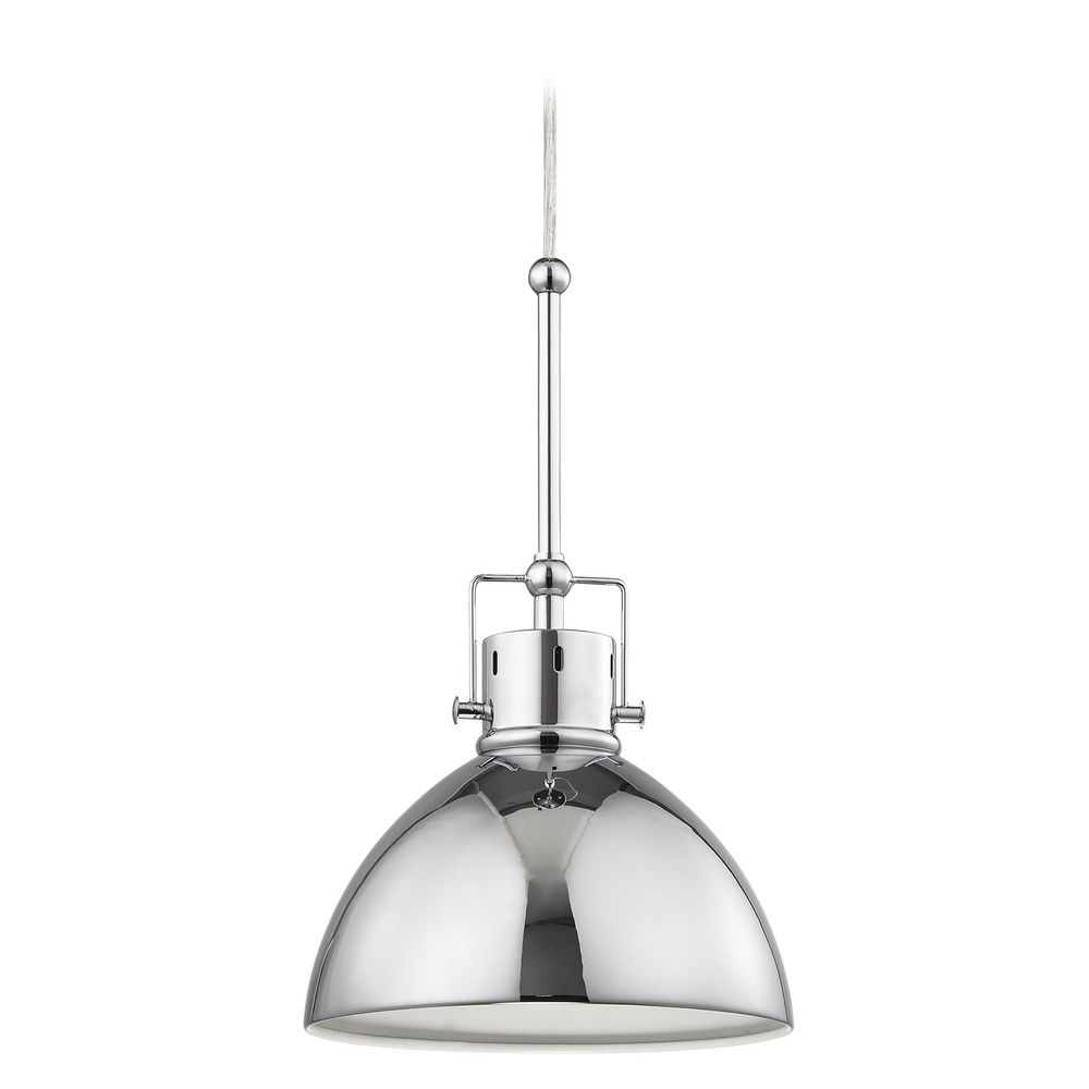 Chrome Dome Metal Pendant Light 2038 1 26 Destination Lighting Chrome Dome Metal Pendant Light Off