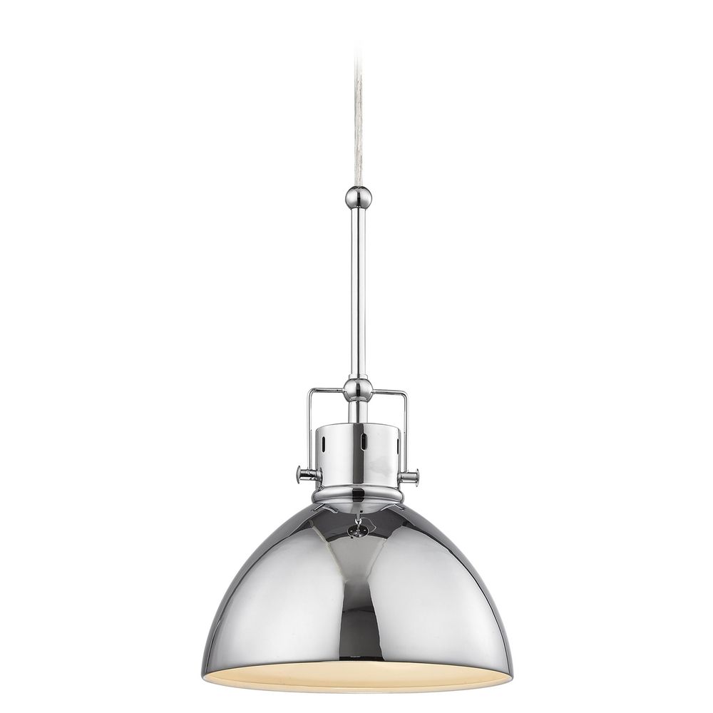 Chrome Dome Metal Pendant Light 2038 1 26 Destination Lighting Chrome Dome Metal Pendant Light