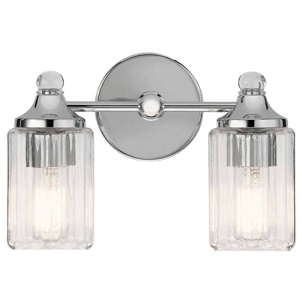 Transitional Bathroom Light Chrome Riviera By Kichler Lighting At Destination Transitional Bathroom Light Chrome Riviera By Kichler Lighting At Destination