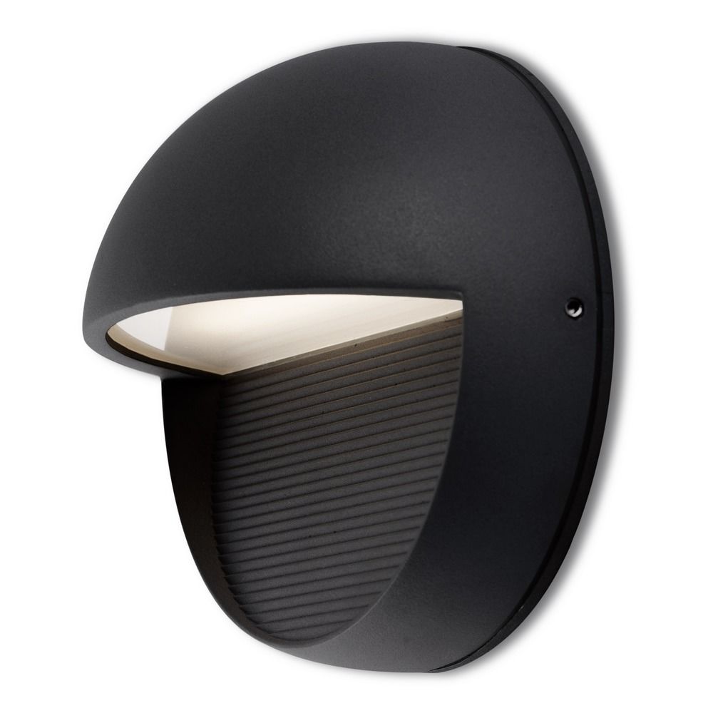 Modern Black LED Outdoor Wall Light with Frosted Shade 3000K 127LM EW3506BK Destination