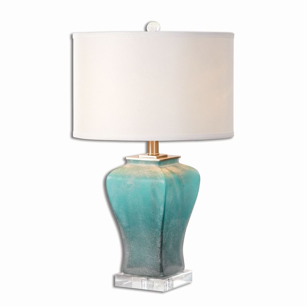 Uttermost Valtorta Blue Green Glass Table Lamp 26651 1 Uttermost Lighting Valtorta Blue Green Glass Table Lamp 26651 1 Hover Or To Zoom