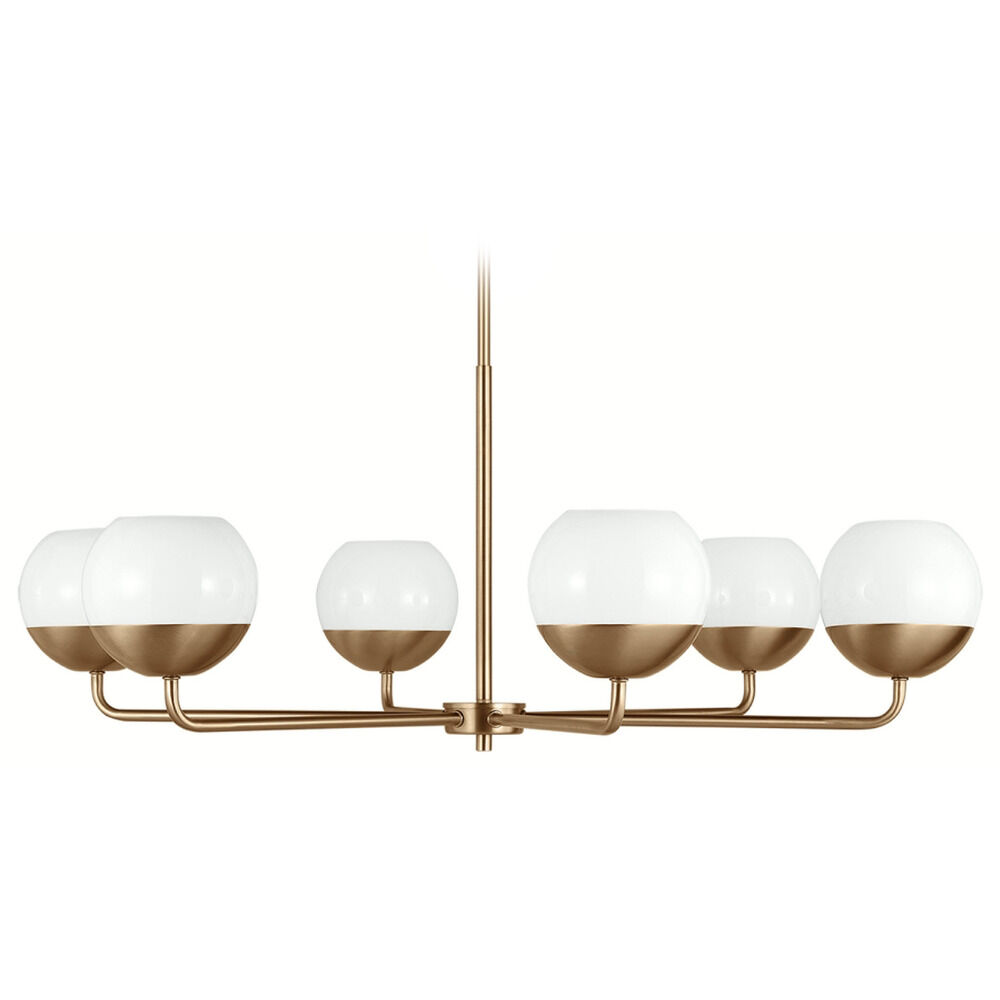 Visual Comfort Studio Collection Alvin Satin Brass Chandelier at  Destination Lighting