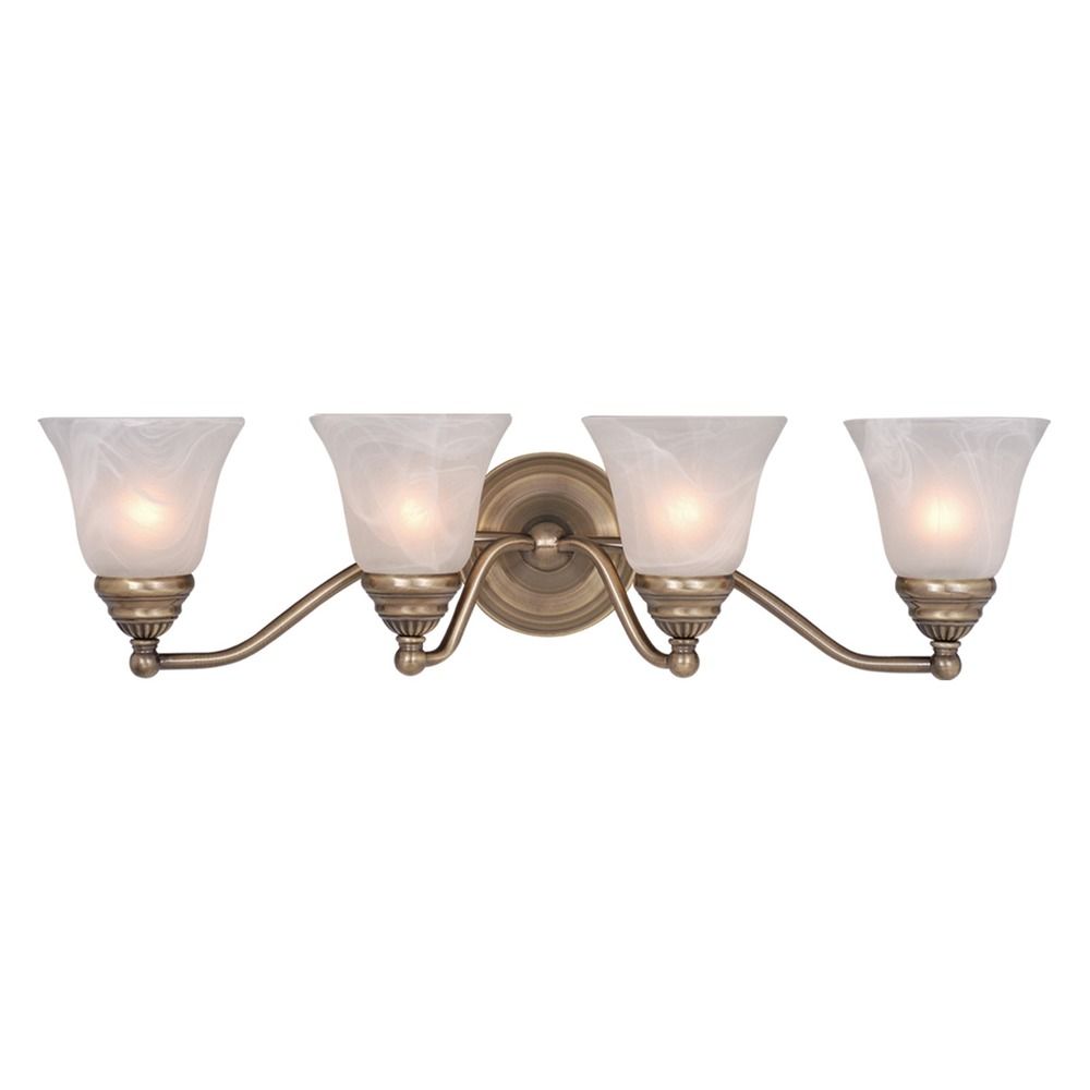 Standford Antique Brass Bathroom Light by Vaxcel Lighting VL35124A