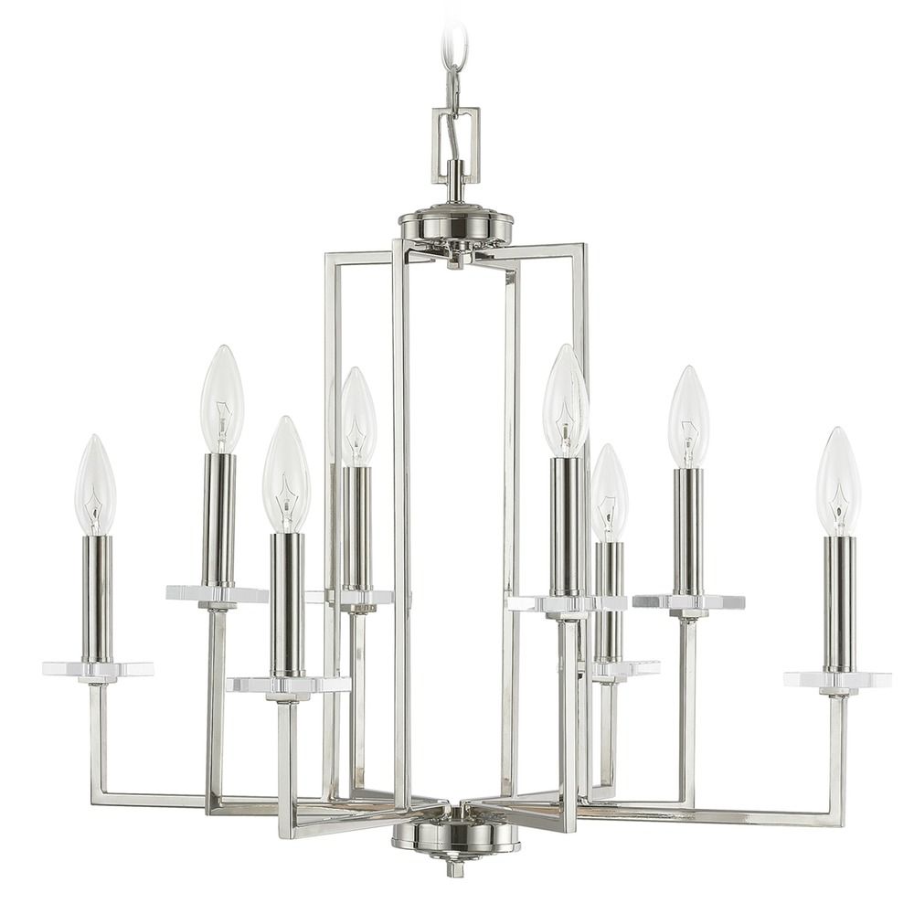 Capital Lighting Morgan Polished Nickel Crystal Chandelier 4817pn Capital Lighting Morgan Polished Nickel Crystal Chandelier 4817pn