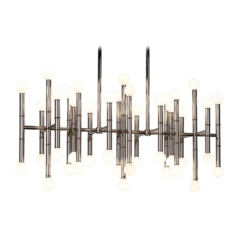 Mid Century Modern Chandelier Polished Nickel Jonathan Adler Meurice By Robert Abbey S687 Destination Lighting Jonathan Adler Meurice By Robert Abbey