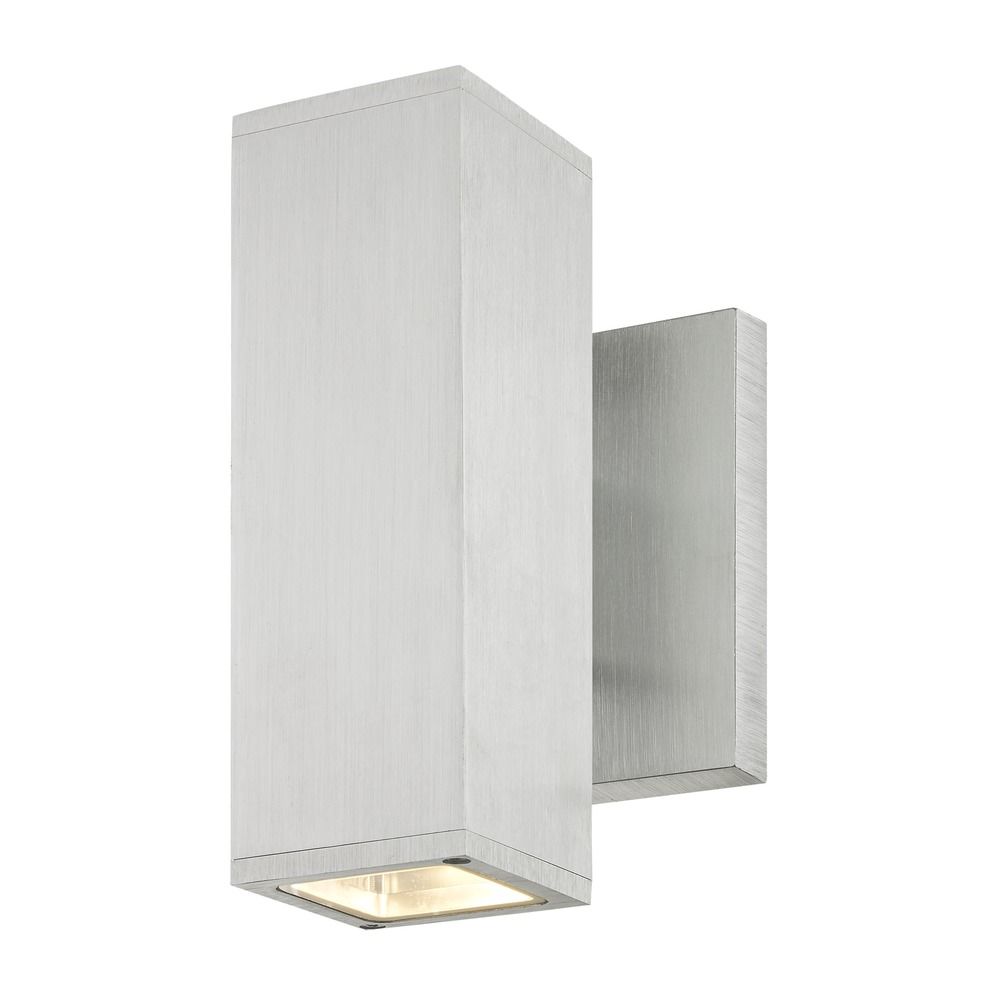 Led Square Cylinder Outdoor Wall Light Up Down Aluminum 2700k At Destination Lighting