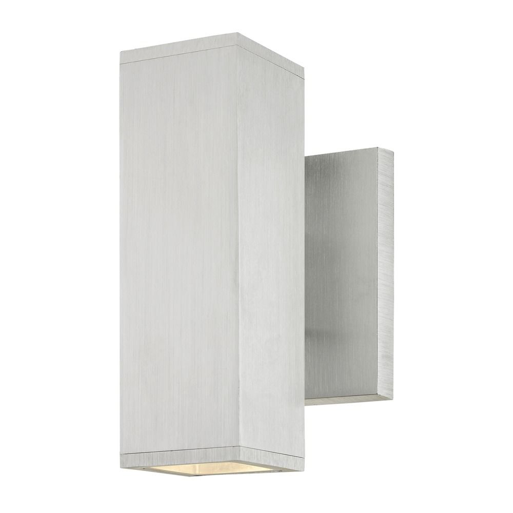 Led Square Cylinder Outdoor Wall Light Up Down Aluminum 2700k At Destination Lighting