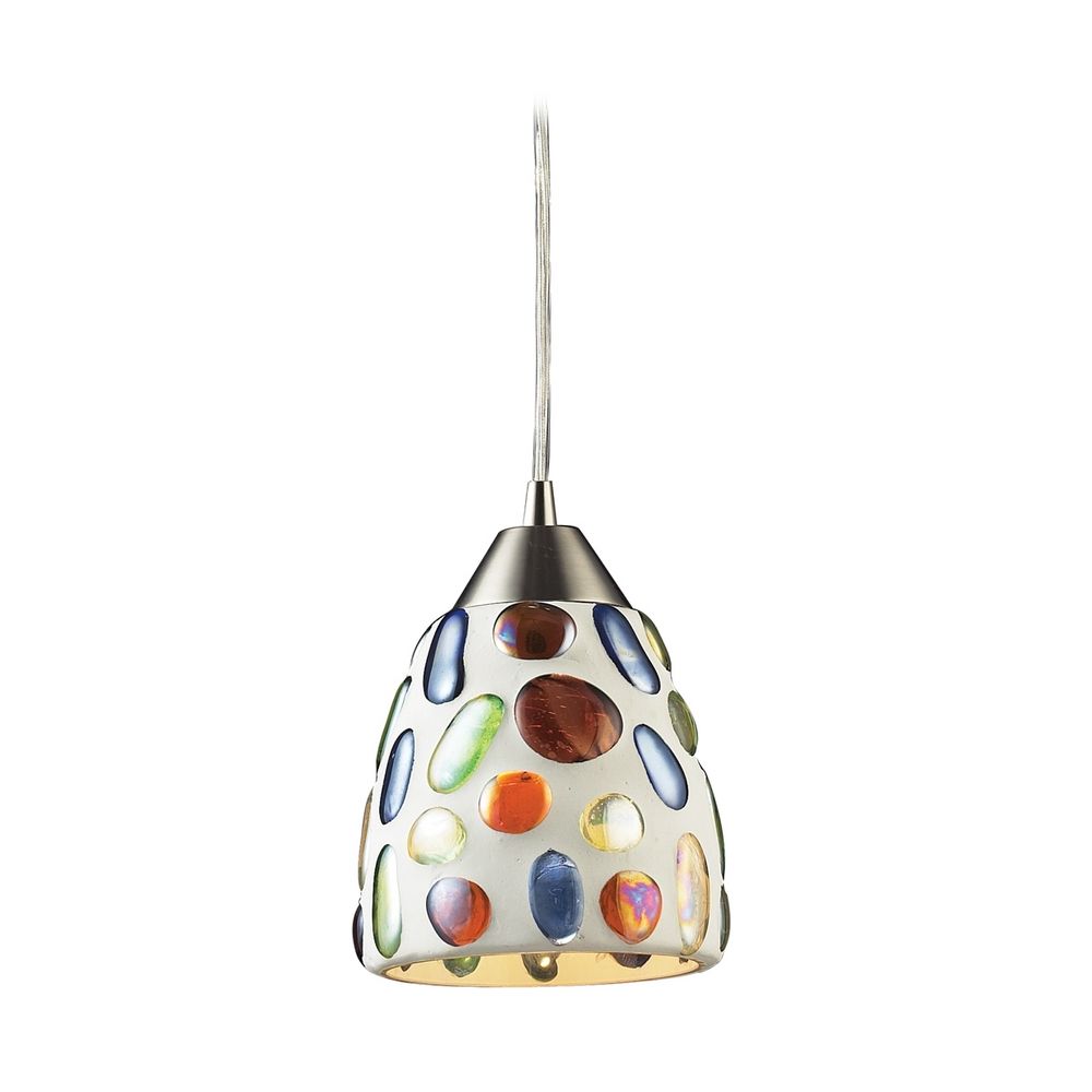 semafor I aflevere Modern Mini-Pendant Light with Multi-Color Glass | 542-1 | Destination  Lighting