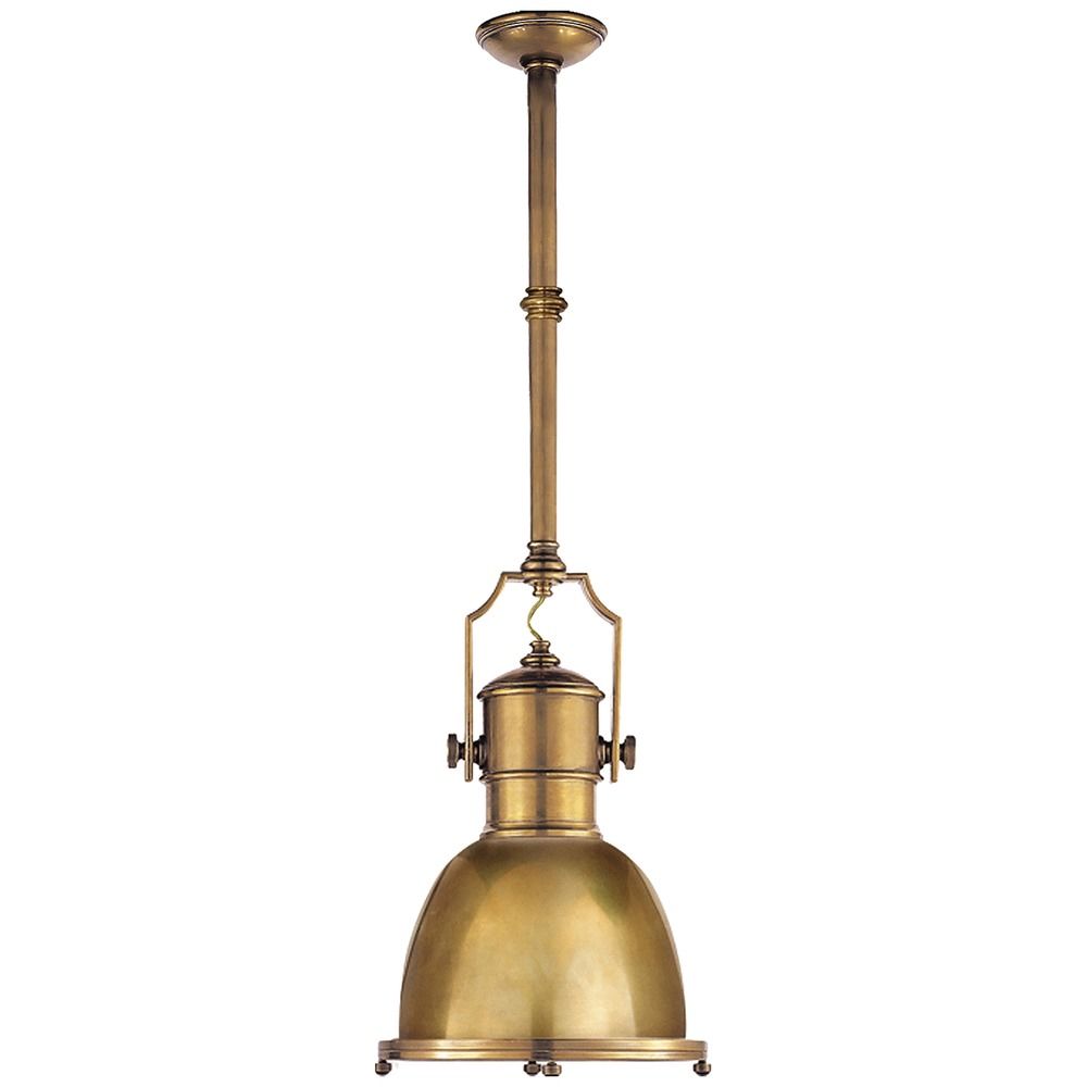 E.F. Chapman Country Industrial Pendant in Brass by Visual Comfort