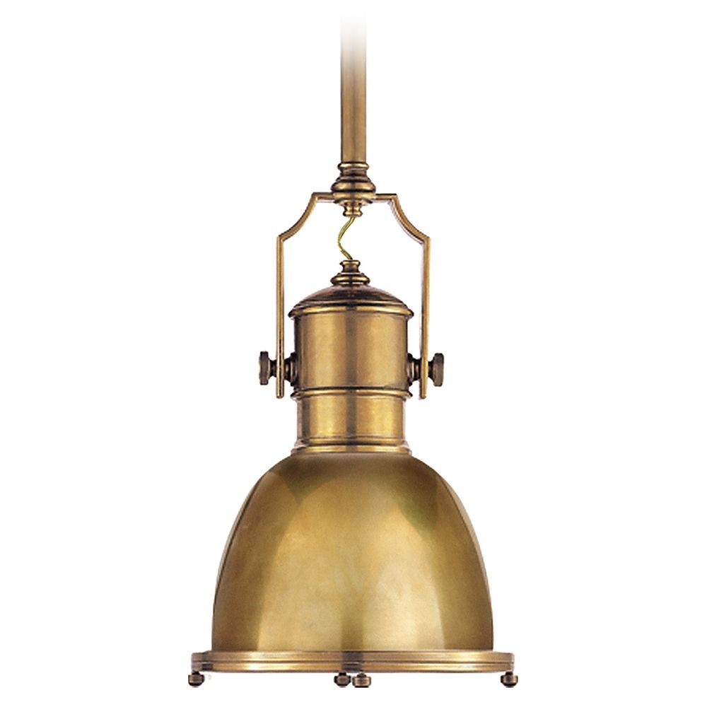 E.F. Chapman Country Industrial Pendant in Brass by Visual Comfort  Signature at Destination Lighting