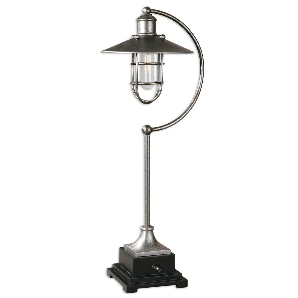 Farmhouse Table Lamp Silver With Black Toledo By Uttermost Lighting Uttermost Lighting Farmhouse Table Lamp Silver With Black Toledo By 29332 1