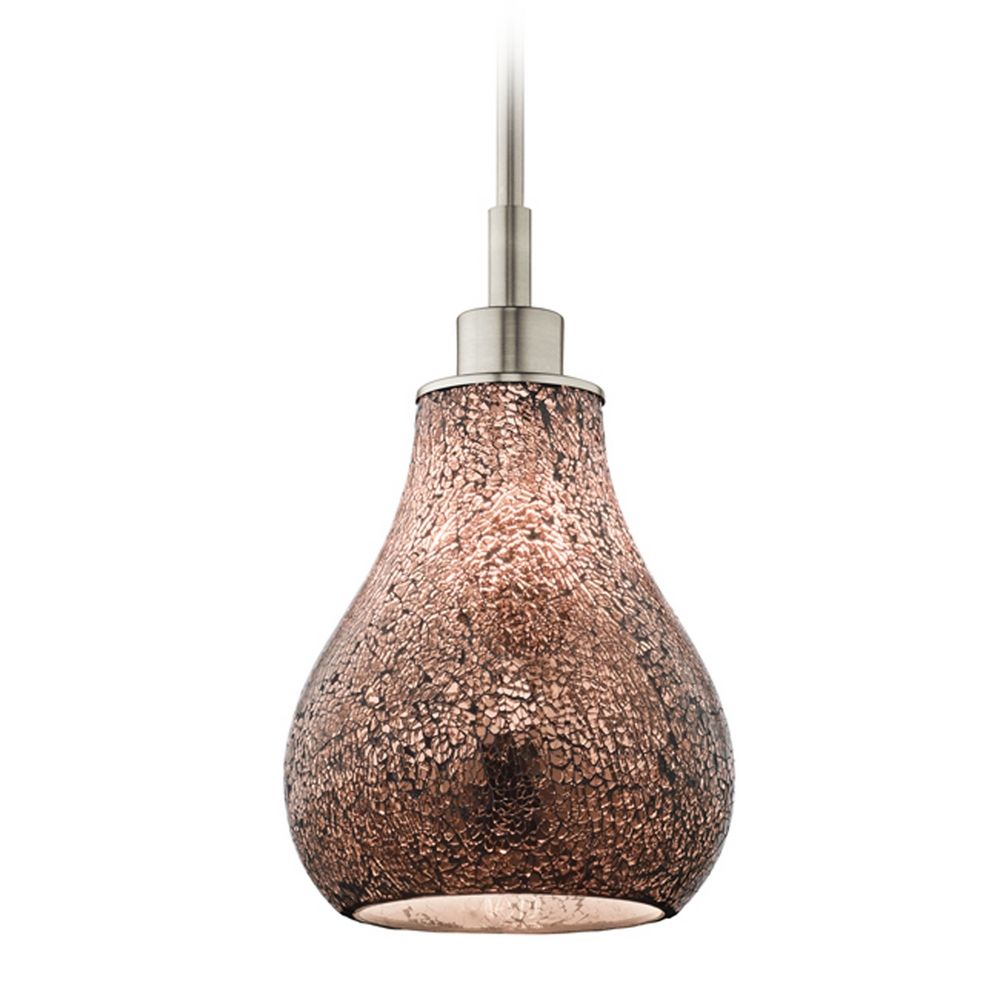 Kichler Lighting Crystal Ball Brushed Nickel Mini Pendant Light Kichler Lighting Crystal Ball Brushed Nickel Mini Pendant Light 65406