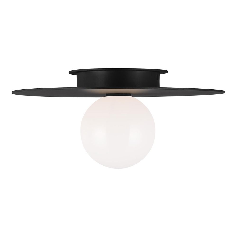 Kelly Wearstler Nodes 14-Inch Midnight Black Medium Flush Mount by Visual Comfort Studio at Destination Lighting