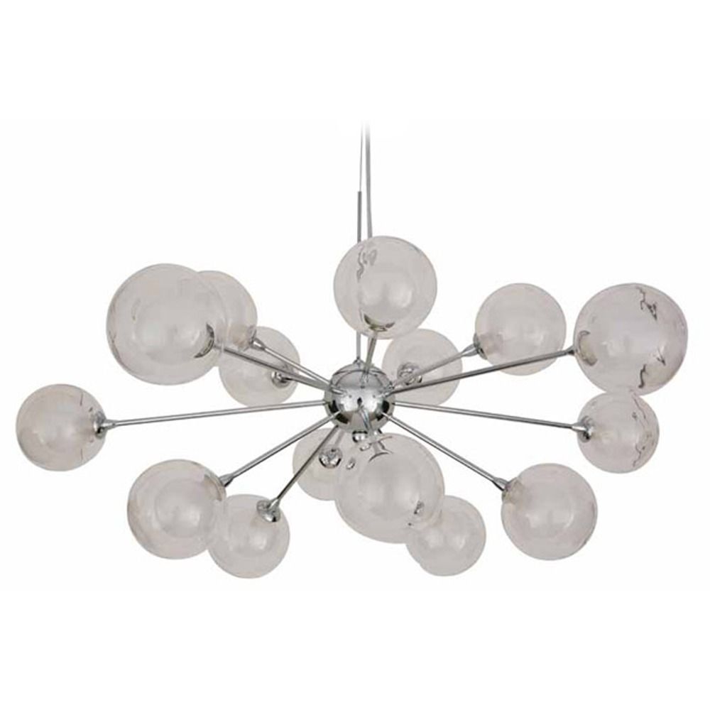 mid century modern pendant light chrome yves by nuevo lighting