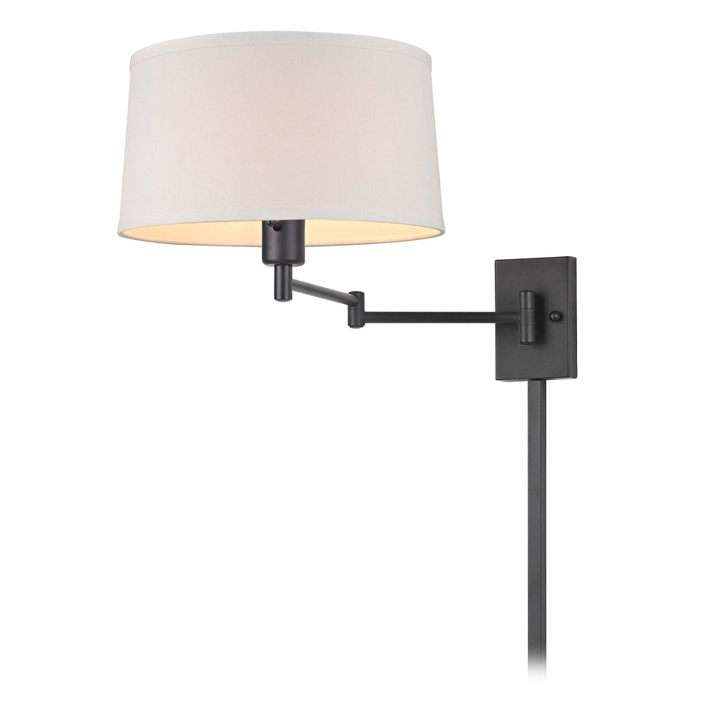 Bronze Swing Arm Wall Lamp With Drum Shade And Cord Cover 2293 46 Design Classics Lighting Bronze Swing Arm Wall Lamp With Drum Shade And Cord Cover 2293