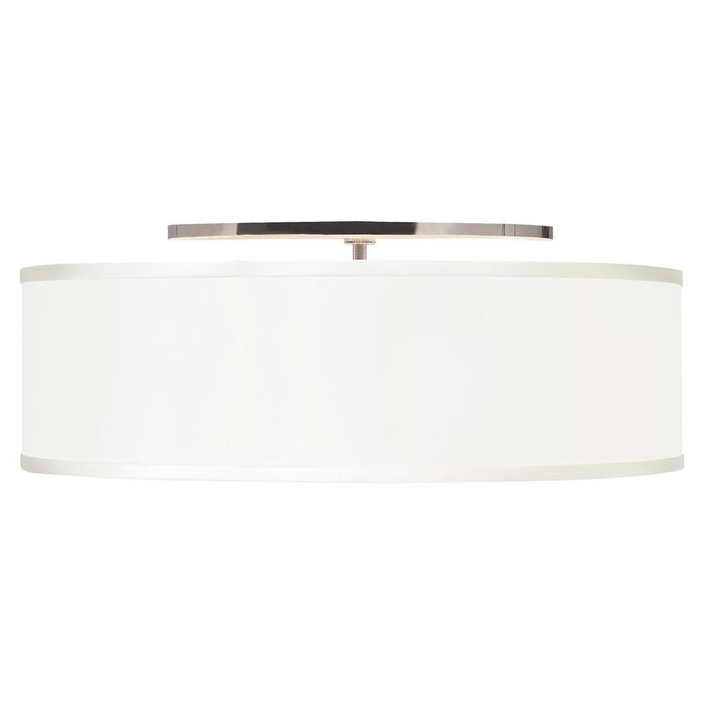 20 Inch Drum Fabric Flushmount Ceiling Light At Destination Lighting