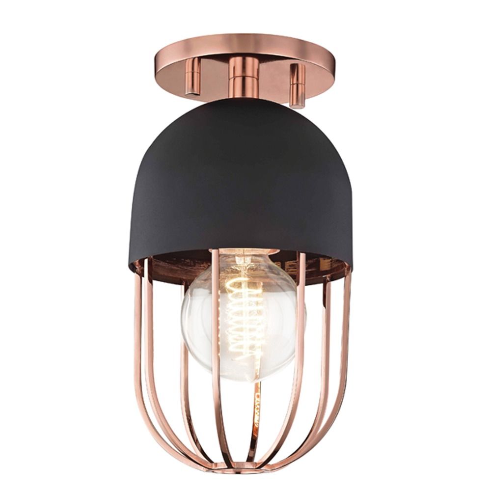 Mid Century Modern Semi Flushmount Light Copper Mitzi Haley By Semi Flushmount Light Copper Mitzi Haley By Hudson Hover Or To Zoom