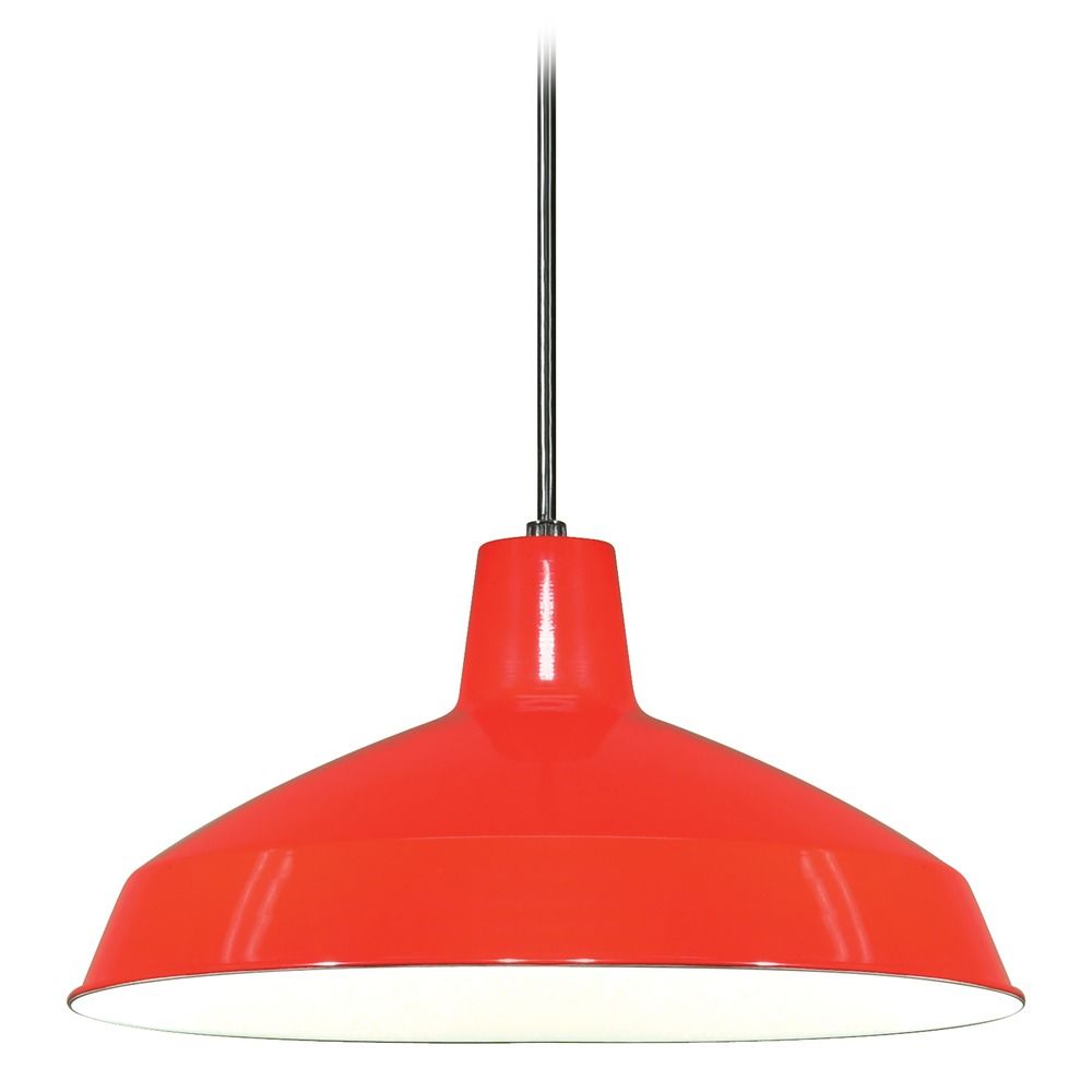 Barn Light Pendant Red 16 Inch Wide by Nuvo Lighting SF76 663 Destination Lighting