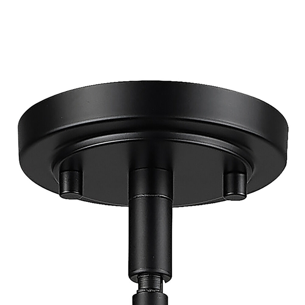 Z-Lite Farrell Matte Black Mini-Pendant Light with Conical Shade |  3043P6-ROD-MB | Destination Lighting